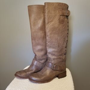 Johnny Ringo tall brown leather boots Size 7